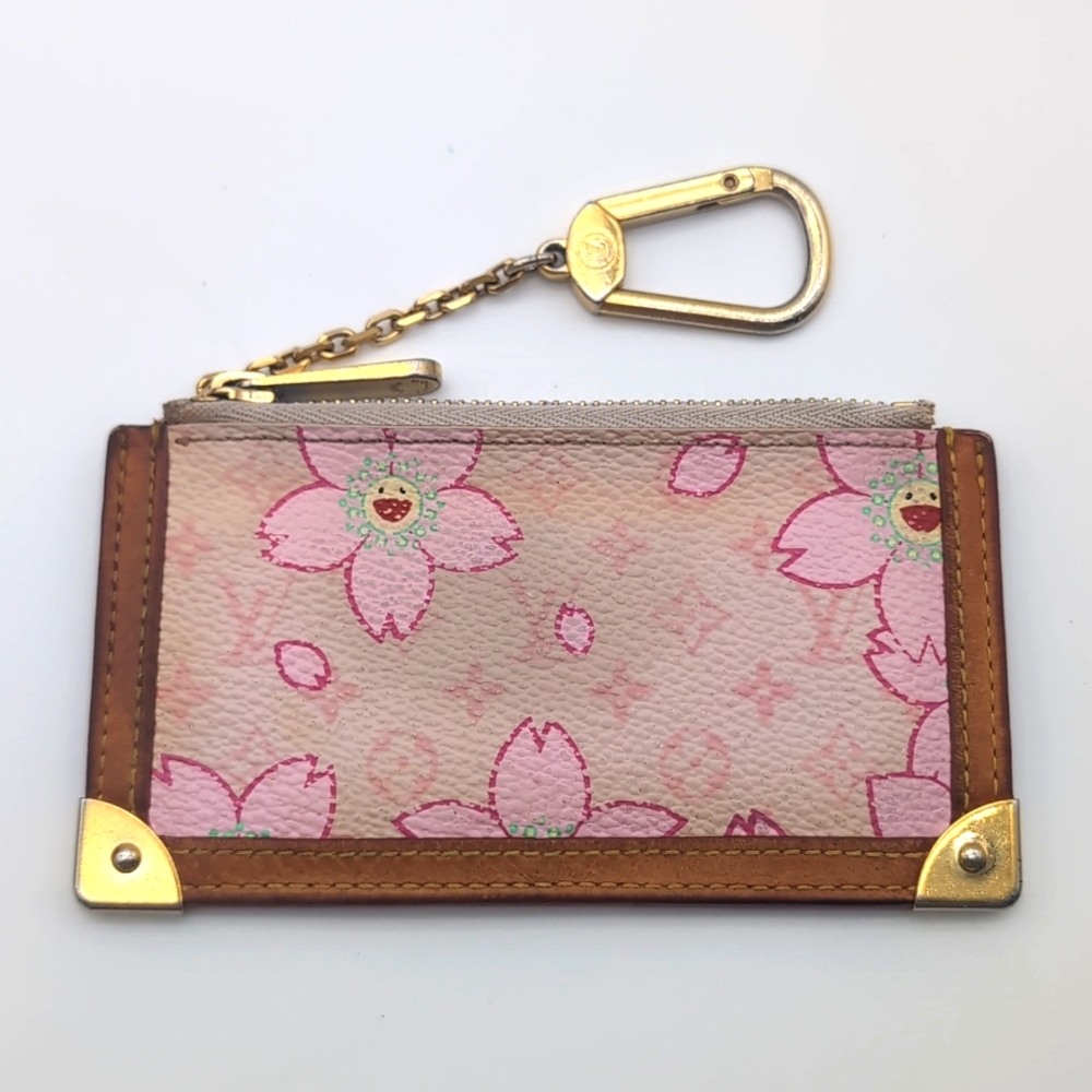 LOUIS VUITTON Cherry Blossom Takashi Murakami Monogram Coin Case/Key Ring